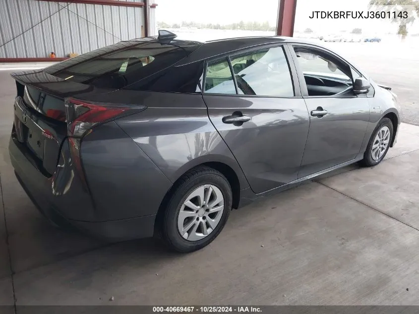 2018 Toyota Prius One VIN: JTDKBRFUXJ3601143 Lot: 40669467