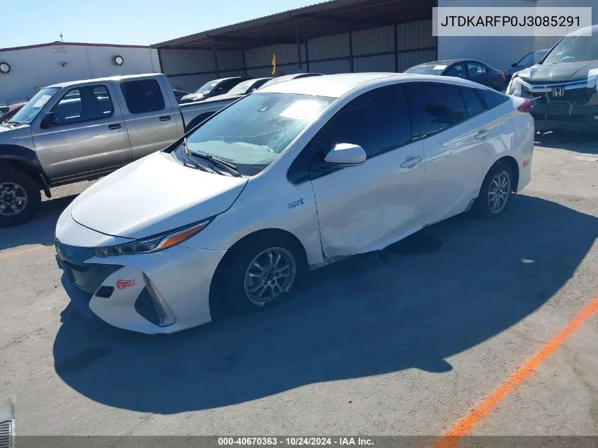 2018 Toyota Prius Prime VIN: JTDKARFP0J3085291 Lot: 40670363