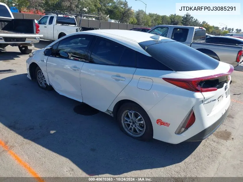 2018 Toyota Prius Prime VIN: JTDKARFP0J3085291 Lot: 40670363