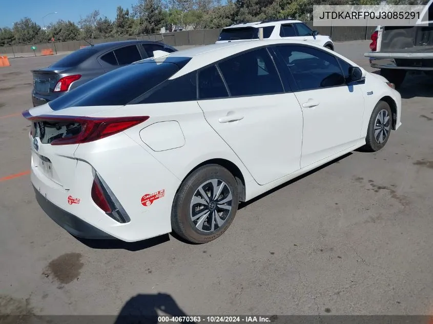 2018 Toyota Prius Prime VIN: JTDKARFP0J3085291 Lot: 40670363