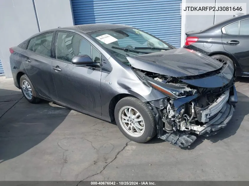 2018 Toyota Prius Prime Premium VIN: JTDKARFP2J3081646 Lot: 40676042