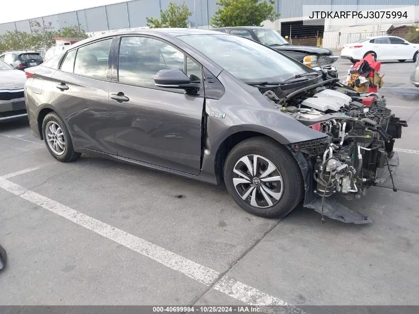 2018 Toyota Prius Prime Plus VIN: JTDKARFP6J3075994 Lot: 40699984