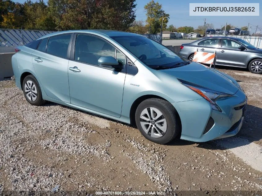 2018 Toyota Prius Two VIN: JTDKBRFU0J3582652 Lot: 40701808