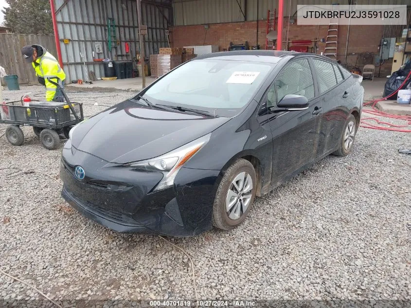 2018 Toyota Prius Two VIN: JTDKBRFU2J3591028 Lot: 40701819