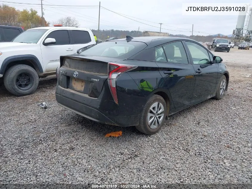 2018 Toyota Prius Two VIN: JTDKBRFU2J3591028 Lot: 40701819