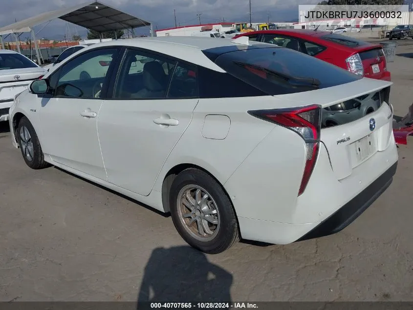 JTDKBRFU7J3600032 2018 Toyota Prius Two