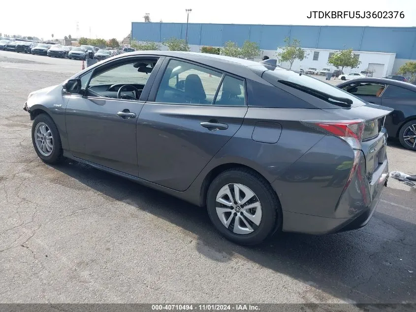 JTDKBRFU5J3602376 2018 Toyota Prius Two