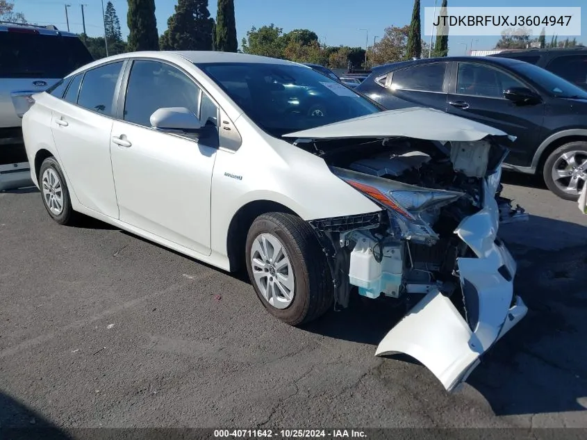 2018 Toyota Prius One VIN: JTDKBRFUXJ3604947 Lot: 40711642