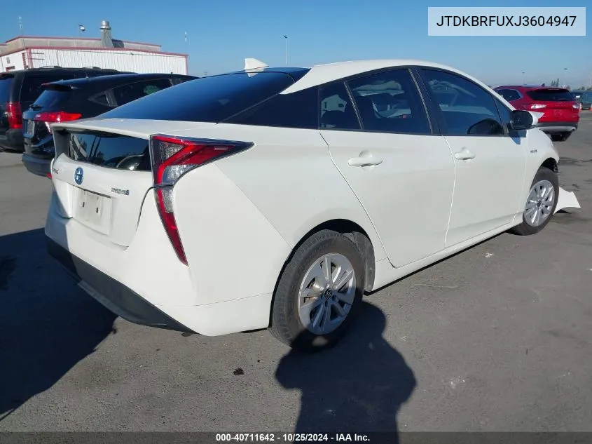 JTDKBRFUXJ3604947 2018 Toyota Prius One