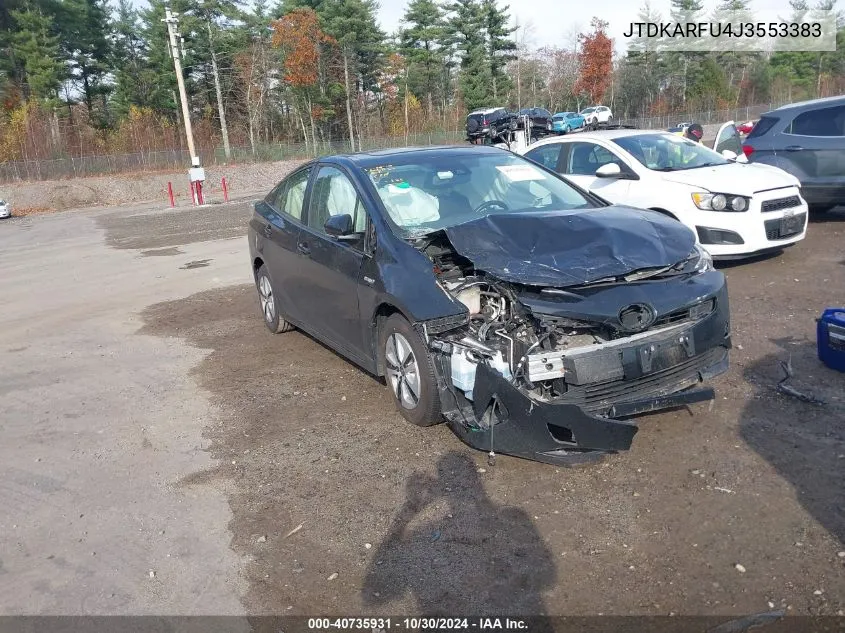 2018 Toyota Prius VIN: JTDKARFU4J3553383 Lot: 40735931