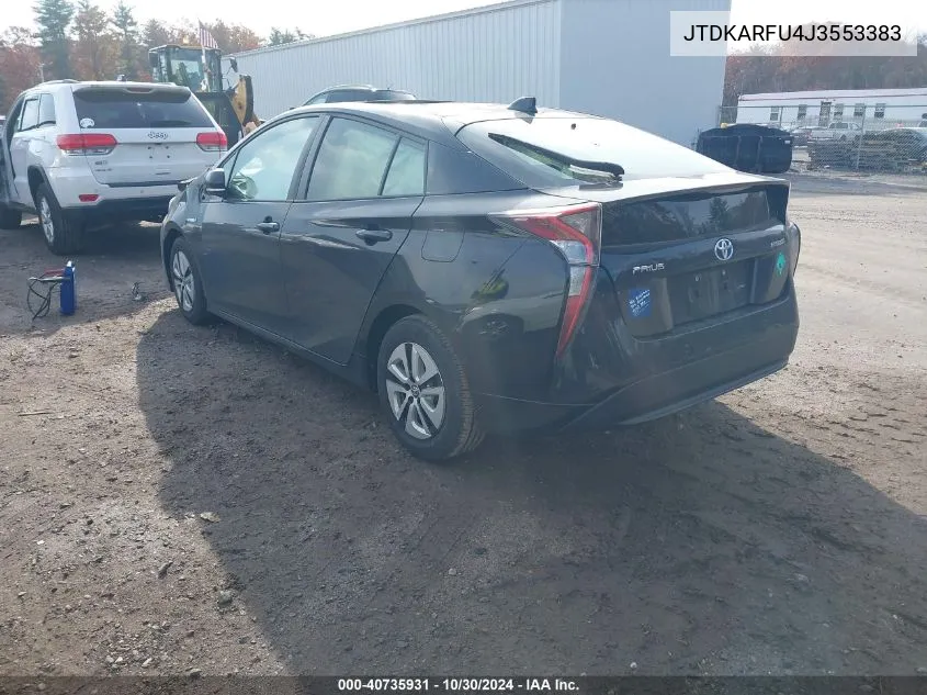 2018 Toyota Prius VIN: JTDKARFU4J3553383 Lot: 40735931