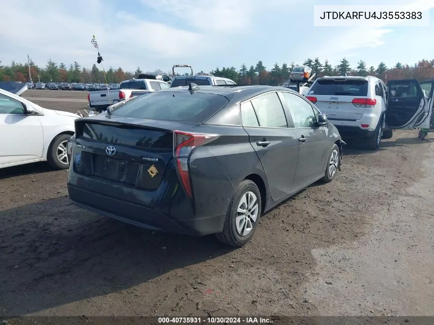 2018 Toyota Prius VIN: JTDKARFU4J3553383 Lot: 40735931