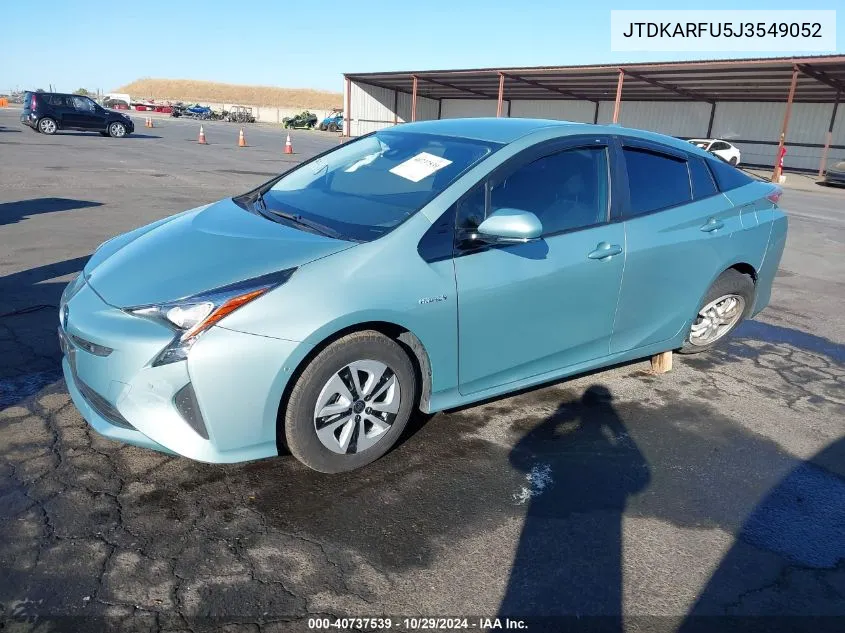 2018 Toyota Prius Three VIN: JTDKARFU5J3549052 Lot: 40737539