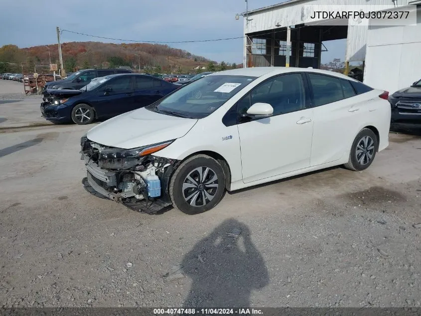 2018 Toyota Prius Prime Plus VIN: JTDKARFP0J3072377 Lot: 40747488