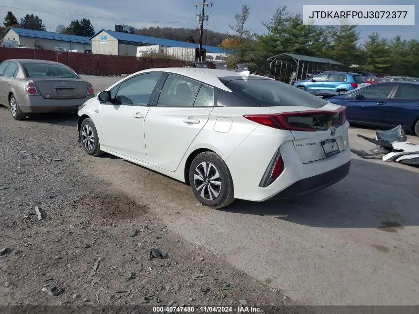 2018 Toyota Prius Prime Plus VIN: JTDKARFP0J3072377 Lot: 40747488