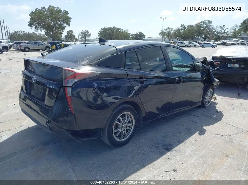 2018 Toyota Prius Four VIN: JTDKARFU8J3055574 Lot: 40752263