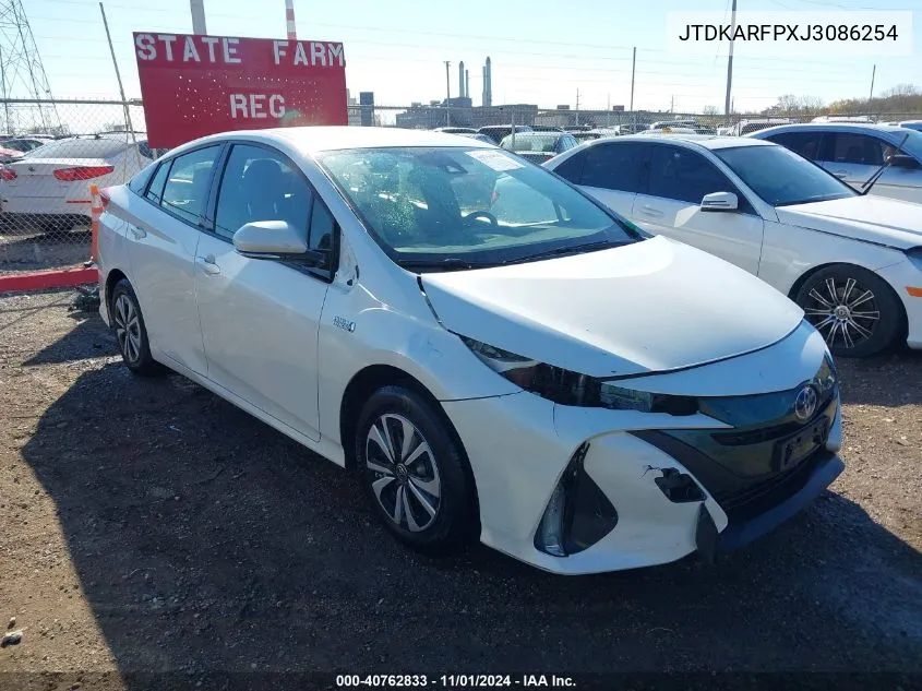 2018 Toyota Prius Prime Premium VIN: JTDKARFPXJ3086254 Lot: 40762833