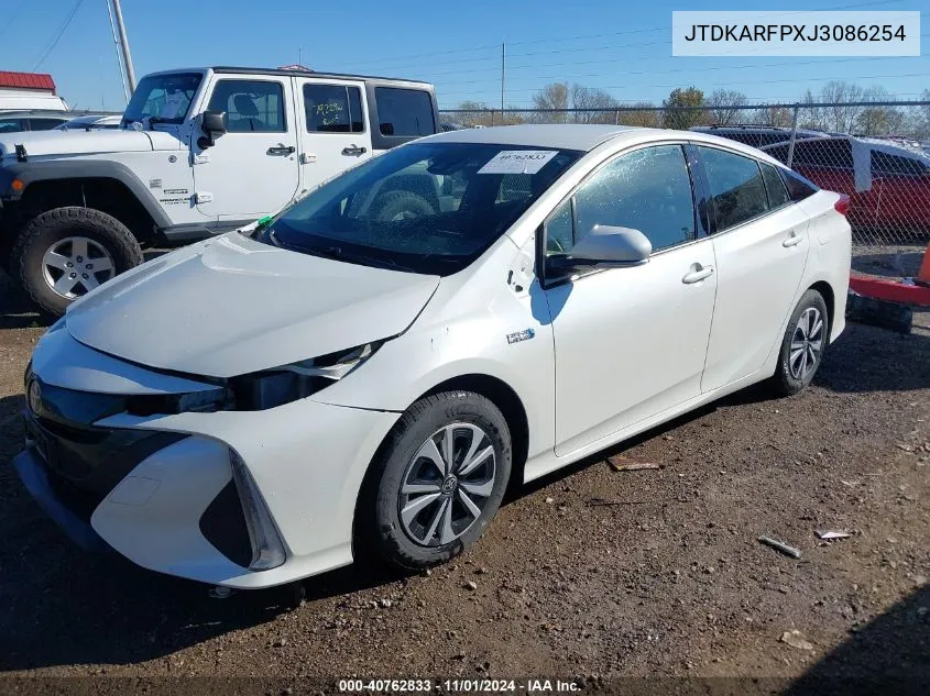 2018 Toyota Prius Prime Premium VIN: JTDKARFPXJ3086254 Lot: 40762833