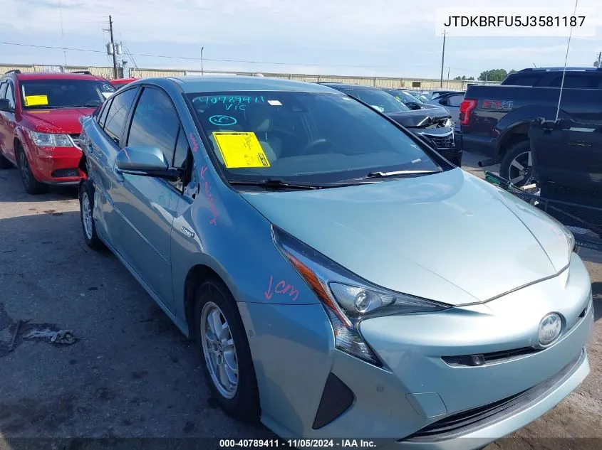 JTDKBRFU5J3581187 2018 Toyota Prius Two