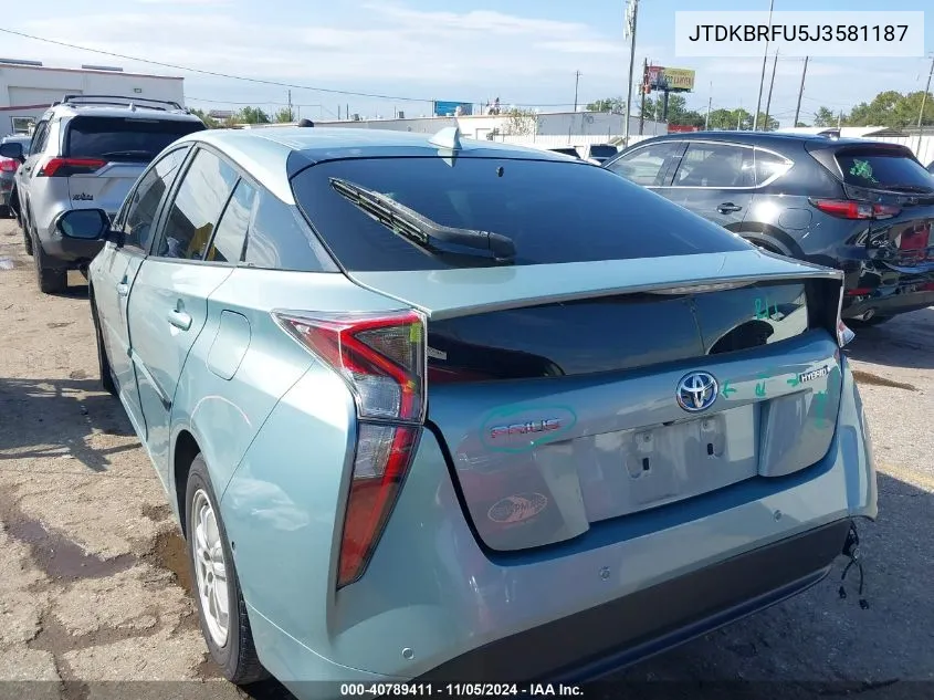 JTDKBRFU5J3581187 2018 Toyota Prius Two