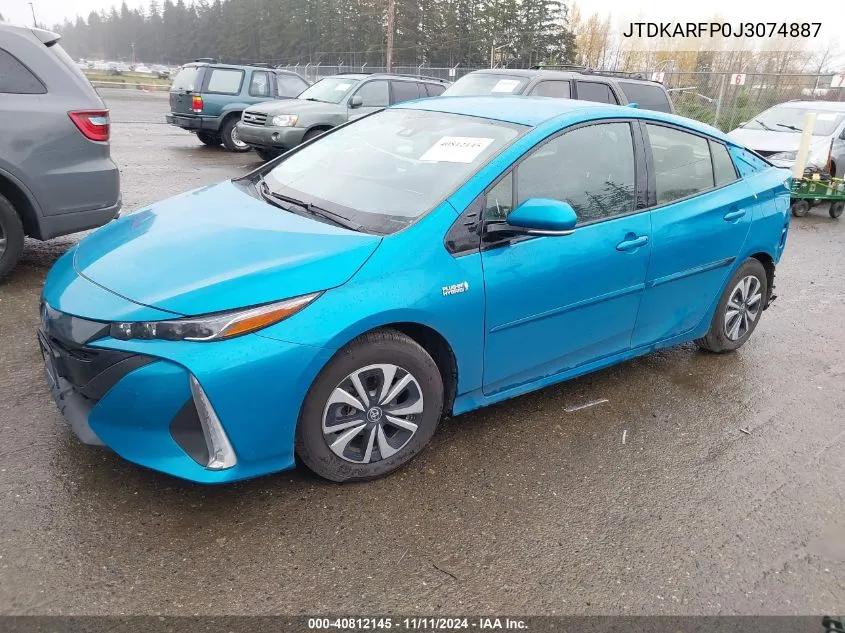 2018 Toyota Prius Prime Premium VIN: JTDKARFP0J3074887 Lot: 40812145