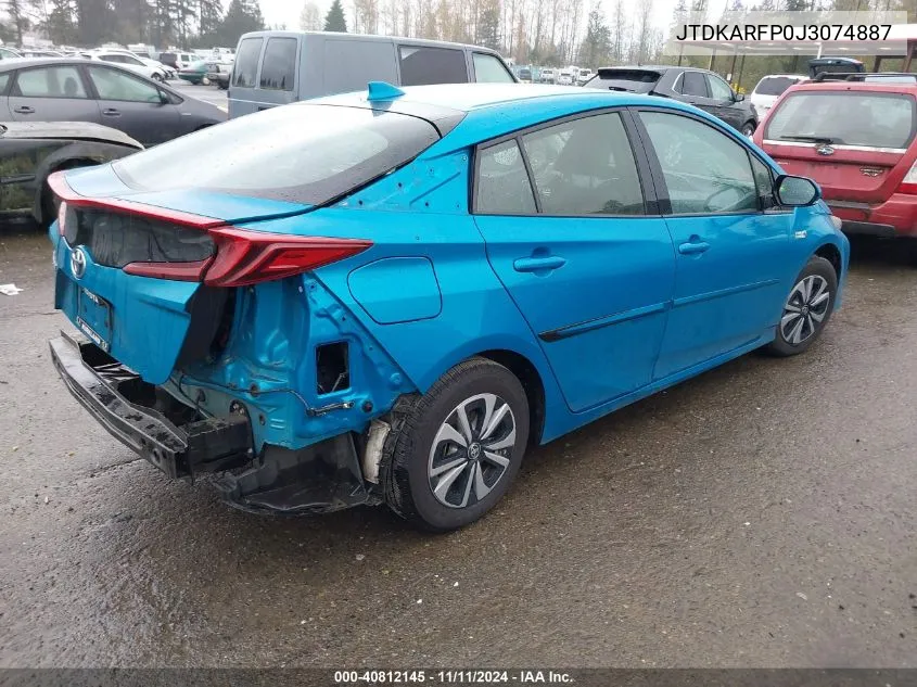 2018 Toyota Prius Prime Premium VIN: JTDKARFP0J3074887 Lot: 40812145