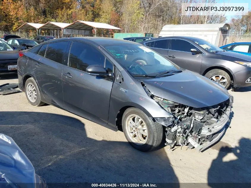 2018 Toyota Prius Prime Premium VIN: JTDKARFP3J3097399 Lot: 40834426