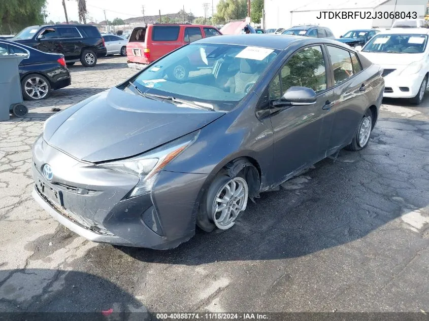 2018 Toyota Prius Two VIN: JTDKBRFU2J3068043 Lot: 40858774