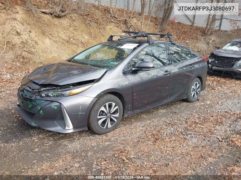 2018 Toyota Prius Prime Premium VIN: JTDKARFP3J3080697 Lot: 40881107