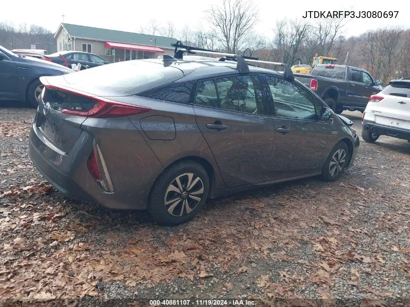 2018 Toyota Prius Prime Premium VIN: JTDKARFP3J3080697 Lot: 40881107