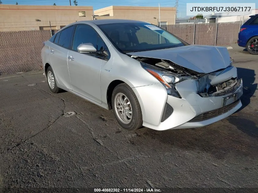 2018 Toyota Prius Two VIN: JTDKBRFU7J3067177 Lot: 40882302