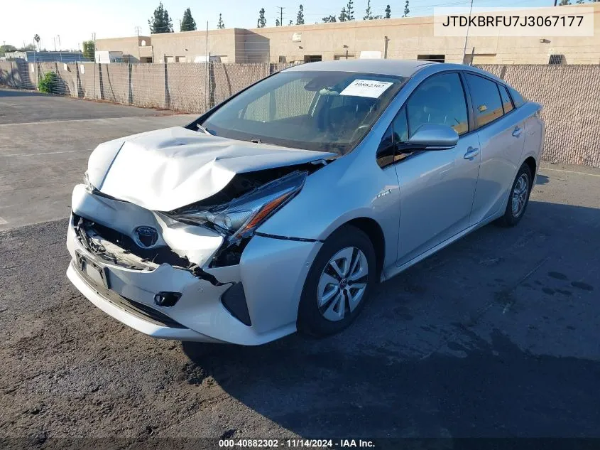 2018 Toyota Prius Two VIN: JTDKBRFU7J3067177 Lot: 40882302