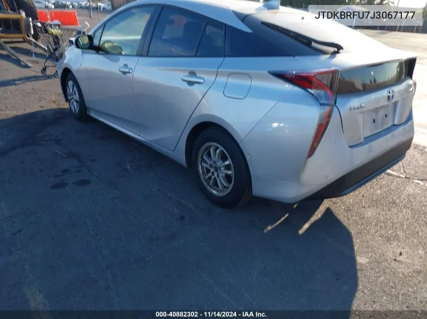 2018 Toyota Prius Two VIN: JTDKBRFU7J3067177 Lot: 40882302