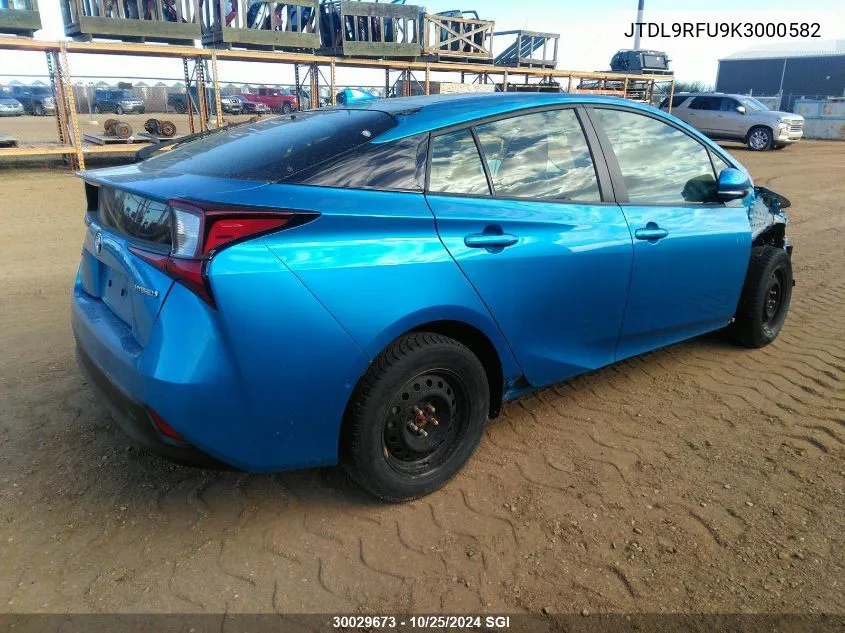 JTDL9RFU9K3000582 2019 Toyota Prius