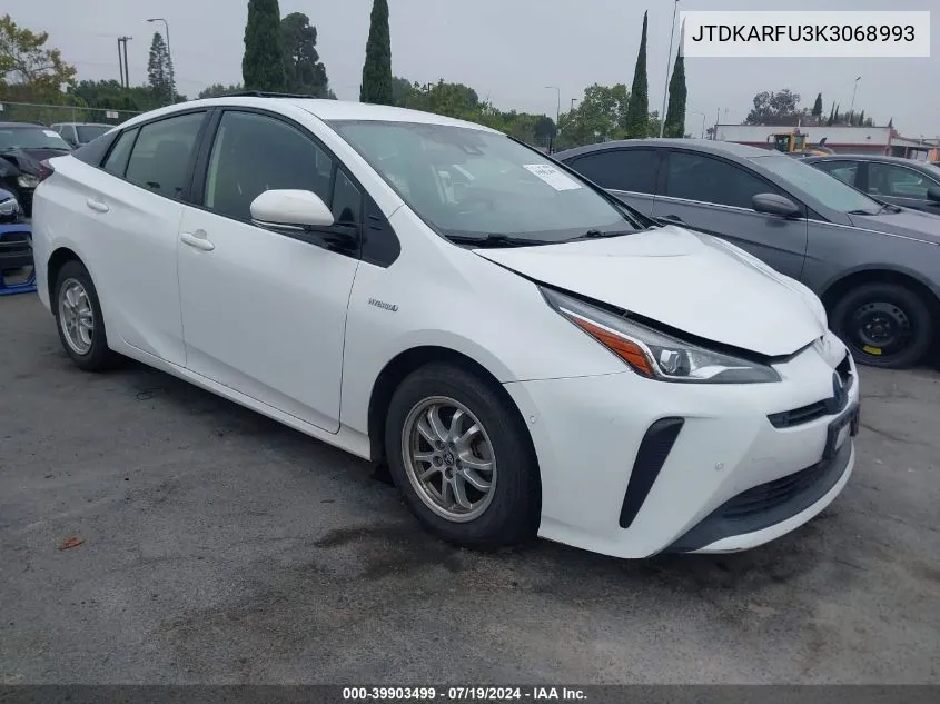 JTDKARFU3K3068993 2019 Toyota Prius Le