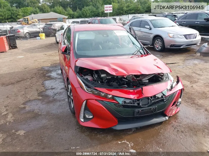 JTDKARFP5K3106945 2019 Toyota Prius Prime Advanced