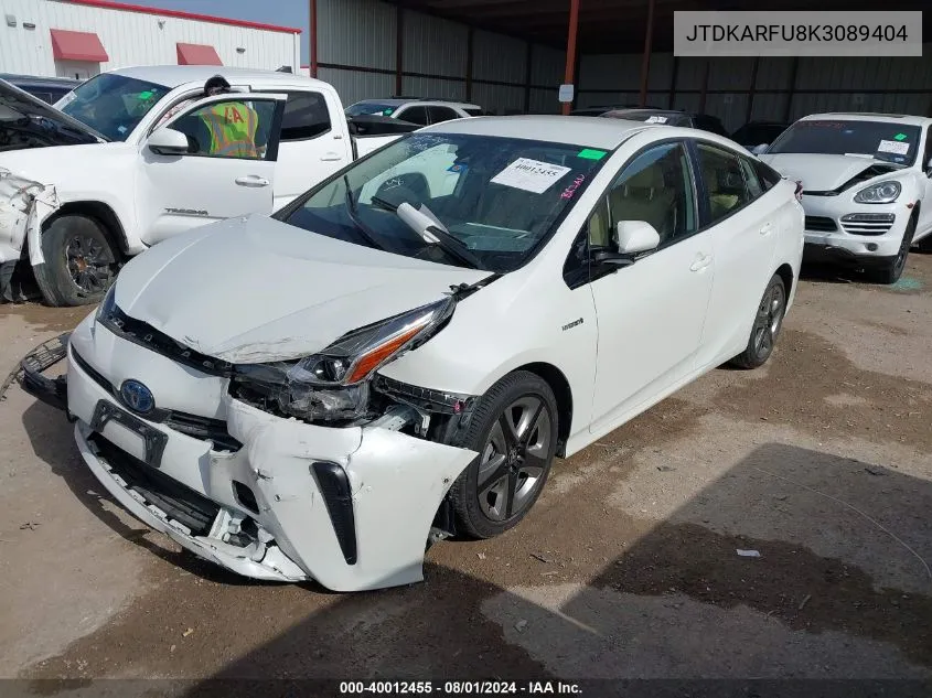 JTDKARFU8K3089404 2019 Toyota Prius Xle