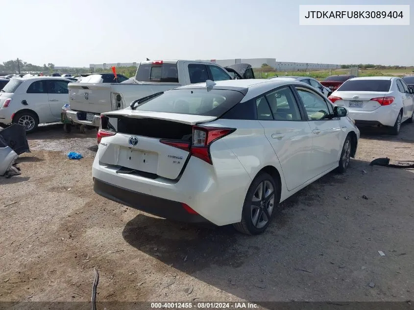 JTDKARFU8K3089404 2019 Toyota Prius Xle