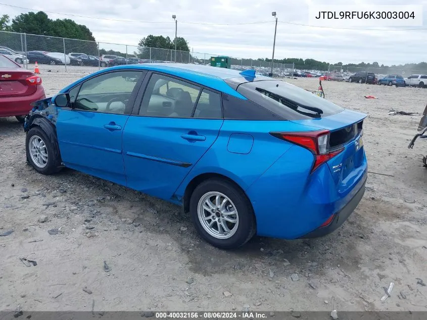 JTDL9RFU6K3003004 2019 Toyota Prius Le