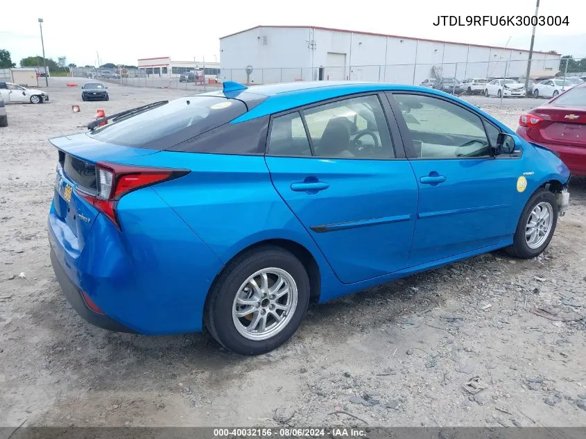 JTDL9RFU6K3003004 2019 Toyota Prius Le