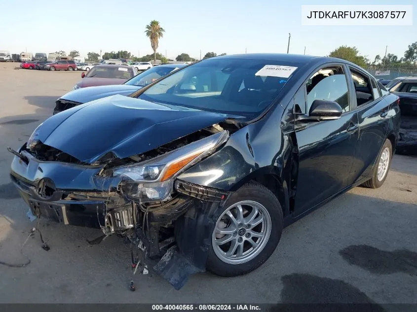 JTDKARFU7K3087577 2019 Toyota Prius Le