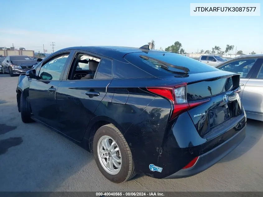 JTDKARFU7K3087577 2019 Toyota Prius Le