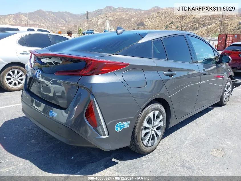 JTDKARFPXK3116029 2019 Toyota Prius Prime Premium