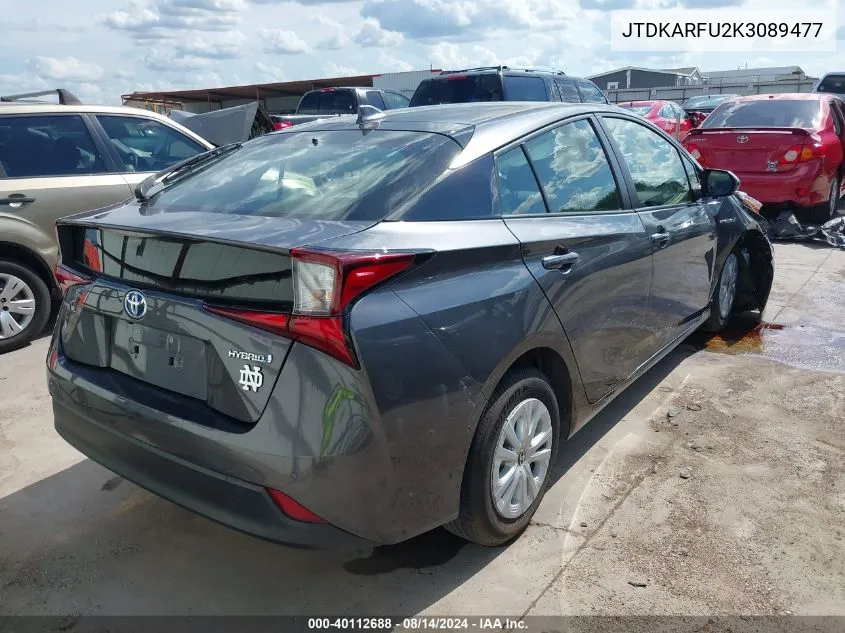 JTDKARFU2K3089477 2019 Toyota Prius Le