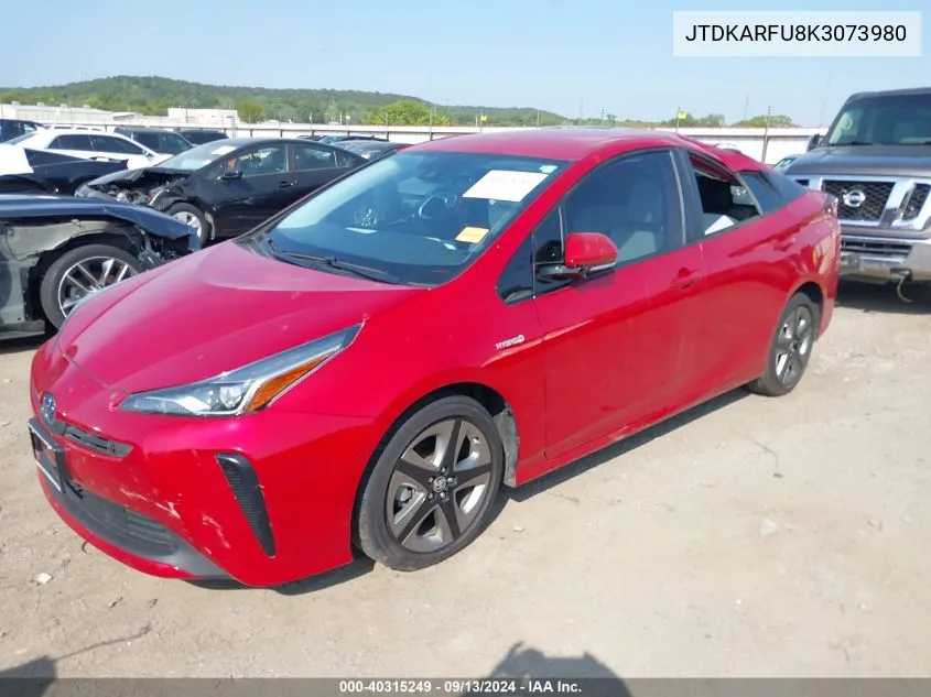 JTDKARFU8K3073980 2019 Toyota Prius Xle