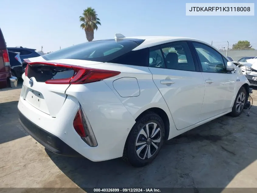 JTDKARFP1K3118008 2019 Toyota Prius Prime Advanced