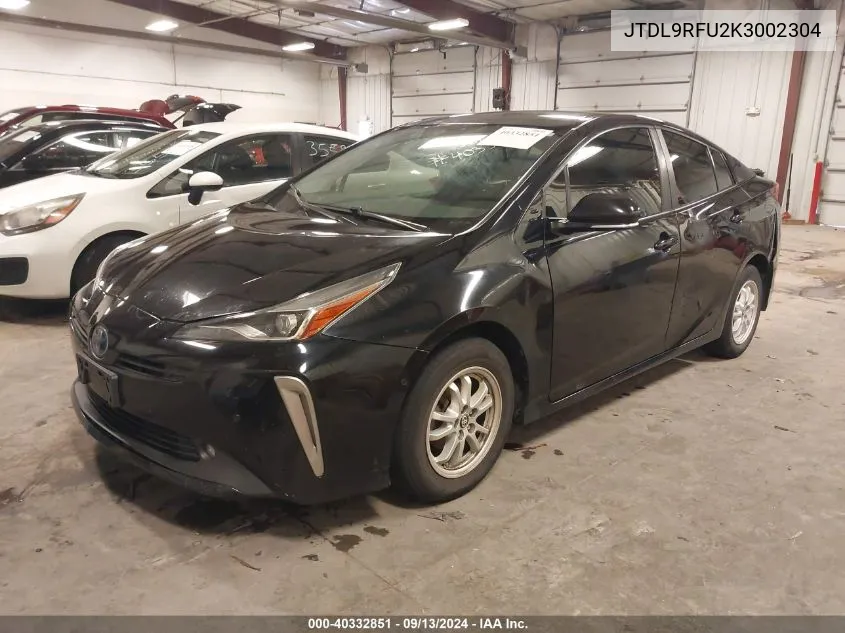 JTDL9RFU2K3002304 2019 Toyota Prius Le