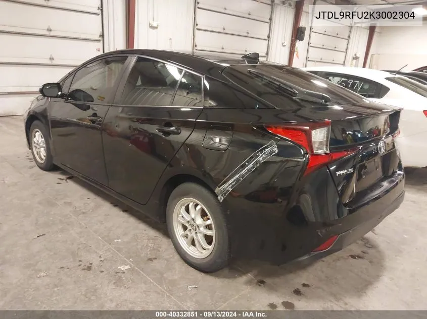 JTDL9RFU2K3002304 2019 Toyota Prius Le