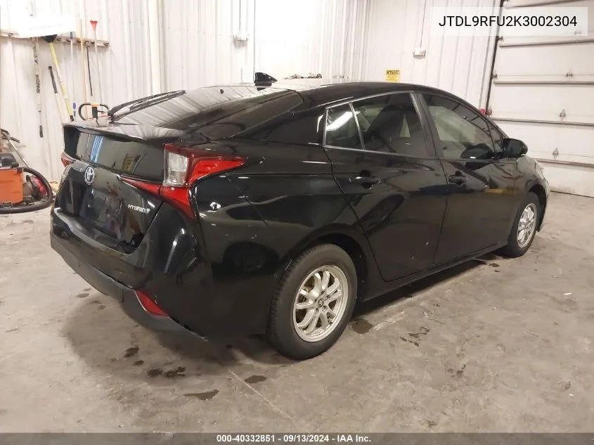 JTDL9RFU2K3002304 2019 Toyota Prius Le