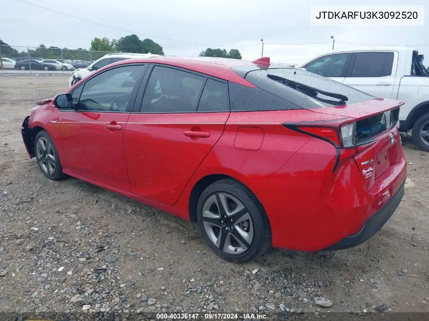 JTDKARFU3K3092520 2019 Toyota Prius Xle